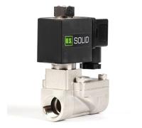 U.S. Solid 1/2" Stainless Steel Solenoid Valve 24V DC Normally Closed 10Bar G Thread Viton Seal for Water Air Diesel Kerosene Gasoline