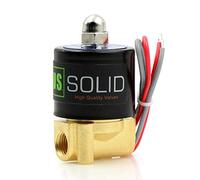 U.S. Solid 1/4" Brass Electric Solenoid Valve 24V AC Normally Closed VITON