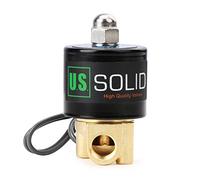 U.S. Solid 1/4" Brass Electric Solenoid Valve 24V DC Normally Closed VITON