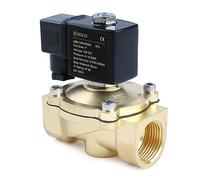 U.S. Solid 1" Brass Solenoid Valve 12V DC Normally Closed 10Bar G Thread Viton Seal for Water Air Diesel Kerosene Gasoline