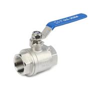 U.S. Solid 1" DN25 Ball Valve - 304 Stainless Steel Female G Thread, Full Port 2-Way