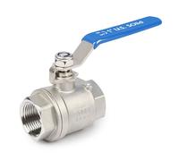 U.S. Solid 1" DN25 Ball Valve - 316 Stainless Steel Female G Thread, Full Port 2-Way