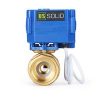 U.S. Solid 1" Motorized Ball Valve Brass Electrical Ball Valve, 9-24V DC, 2 Wire Reverse Polarity Setup