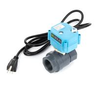 U.S. Solid 1” PPE Motorized Ball Valve - Plastic Electrical Ball Valve, 2 Wire Auto Return, AC 110~230V, Normally Closed