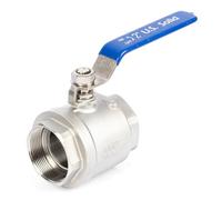 U.S. Solid 2" DN50 Ball Valve - 304 Stainless Steel Female G Thread, Full Port 2-Way
