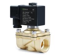 U.S. Solid 3/4" Brass Solenoid Valve 12V DC Normally Closed 10Bar G Thread Viton Seal for Water Air Diesel Kerosene Gasoline