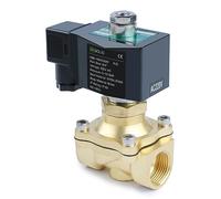 U.S. Solid 3/4" Brass Solenoid Valve 220V AC Normally Open 10Bar G Thread Viton Seal for Water Air Diesel Kerosene Gasoline