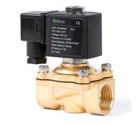 U.S. Solid 3/4" Brass Solenoid Valve 24V AC Normally Closed 10Bar G Thread Viton Seal for Water Air Diesel Kerosene Gasoline