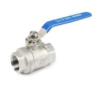 U.S. Solid 3/4" DN20 Ball Valve - 316 Stainless Steel Female G Thread, Full Port 2-Way