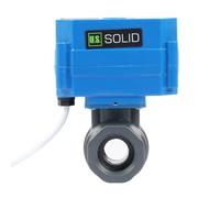 U.S. Solid 3/4" UPVC Motorized Ball Valve - Plastic Electrical Ball Valve with Standard Port, 2 Wire Auto Return, 9-24V AC/DC, Normally Open