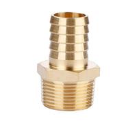 U.S. Solid Brass Hose Fitting, Adapter, 3/4" Barb x 3/4" NPT Male Pipe Fittings