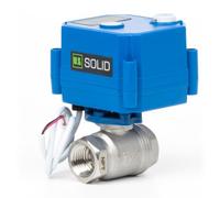 U.S. Solid Motor Ball Valve with Manual Function - 1/2 Inch Stainless Steel, Full Bore, 85-265V AC, 2-Wire Automatic Return, Normally Closed