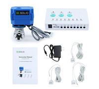 U.S. Solid Water Leak Detector - Water Alarm Leak Detect System with 1/2” Automatic Shut-Off Stainless Steel Motorized Ball Valve, Controller and 3 Sensors and Sound Alarm