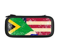 U.S. South Africa Vintage Flag Carrying Case Compatible with Switch Hard Travel Storage Bag with 15 Game Card Slots