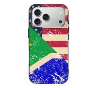 U.S. South Africa Vintage Flag TPU Cell Phone Case Compatible with iPhone 17/17 Air/17 Pro/17 Pro Max Soft Protective Shell