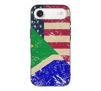 U.S. South Africa Vintage Flag TPU Cell Phone Case Compatible with iPhone 17/17 Air/17 Pro/17 Pro Max Soft Protective Shell