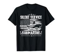 U.S Submarines Silent Service Flag Patriotic Veterans Day T-Shirt