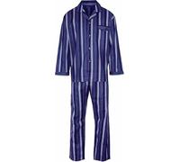 U.S Trading Champion Brushed Cotton Warm Cosy Pyjama Sets Nightwear (UK, Alpha, 4XL, Regular, Regular, Kingston Pyjama Blue Stripe)