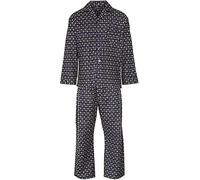 U.S Trading Champion Brushed Cotton Warm Cosy Pyjama Sets Nightwear (UK, Alpha, M, Regular, Regular, Diamond Pyjama Blue)