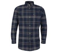 U.S Trading Fort 143 Hyde Cotton Check Shirt, Button Down Collar, Single Chest Pocket, Brushed Finish, Country Shirt (UK, Alpha, M, Regular, Regular, Navy Blue)