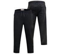 U.S Trading Gumtala Duke Kingsize Relaxed Comfort Fit Stretch Joggers with Elasticated Waist (UK, Alpha, 4XL, Regular, Regular, Black)