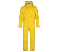 U.S Trading Men's Flex Waterproof Coverall - 320 - Studded chest pockets - Elasticated back - Concealed studs - Back pocket - 210gsm poly/cotton (Yellow, Small)