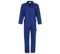 U.S Trading Men's Zip Front Coverall - 366 - Durable Work Overalls With Handy Pockets - Zip chest pockets - Elastication Waist - Pen pocket - Hammer loop & rule pocket (Royal Blue, 40)