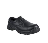 U.S Trading Titan Slip-On Safety Shoes, Mens Womens Steel Toe Cap Shoe, Non-Slip Work Shoes (Black, UK Footwear Size System, Adult, Men, Numeric, Medium, 10)