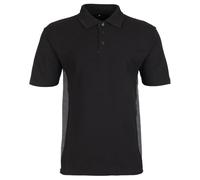 U.S Trading Tuffstuff 134 Pro Work Polo Shirt, Polycotton, Contrast Side Panels, Smart Workwear (UK, Alpha, S, Regular, Regular, Black)
