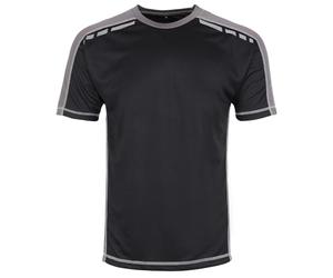 U.S Trading Tuffstuff 151 Elite Performance T-Shirt, Moisture Wicking, Lightweight, Reflective Print, Work Wear Men, Mens Plain T-Shirts, Work T-Shirts (UK, Alpha, M, Regular, Regular, Black)