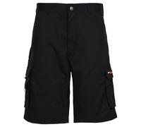 U.S Trading Tuffstuff 811 Men's Triple-Stitched Knee Length Pro Work Cargo Shorts (UK, Waist, 32, Regular, Regular, Black)
