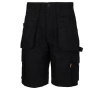 U.S Trading Tuffstuff Men's Enduro Work Shorts, Ripstop Fabric, Triple-Stitched Seams, Cargo Style, Multi Pocket Summer Work Shorts (UK, Waist, 28, Regular, Regular, Black)