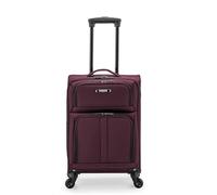 U.S. Traveler Anzio Softside Expandable Spinner Luggage, Burgundy, 2-Piece Set (22/30), Anzio Softside Expandable Spinner Luggage