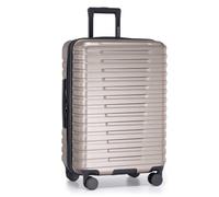 U.S. Traveler Boren Expandable Hardside Rugged Travel Luggage with 8 Spinner Wheels, Champagne, Checked-Medium 26-Inch