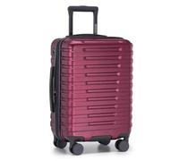 U.S. Traveler Boren Expandable Hardside Rugged Travel Luggage with 8 Spinner Wheels, Metallic Red, Carry-on 22-Inch