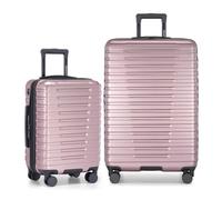 U.S. Traveler Boren Expandable Hardside Rugged Travel Luggage with 8 Spinner Wheels, Orchid, 2-Piece Set