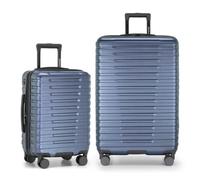 U.S. Traveler Boren Expandable Hardside Rugged Travel Luggage with 8 Spinner Wheels, Slate Blue, 2-Piece Set