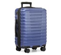U.S. Traveler Boren Polycarbonate Hardside Rugged Travel Suitcase Luggage with 8 Spinner Wheels, Aluminum Handle, Navy, Carry-on 22-Inch, USB Port, Boren Polycarbonate Hardside Rugged Travel Suitcase