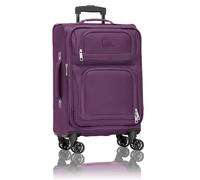 U.S. Traveler Rio Lightweight Softside Rolling Carry-on Suitcase, 4-Wheel, Purple, 4-Wheel Single, U.s. Traveler Rio Lightweight Softside Rolling Carry-on Suitcase