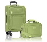U.S. Traveler Rio Lightweight Softside Rolling Carry-on Suitcase, Light Green, 4-Wheel Single, U.s. Traveler Rio Lightweight Softside Rolling Carry-on Suitcase