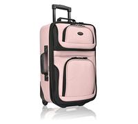 U.S. Traveler Rio Rugged Fabric Expandable Carry-on Luggage Set, Pink, 2 Wheel, Single
