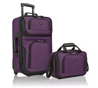 U.S. Traveler Rio Rugged Fabric Expandable Carry-on Luggage Set, Purple, Set, Rio Rugged Fabric Expandable Carry-on Luggage