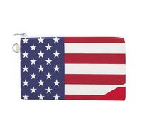 U.S. UK Flag Small Canvas Coin Purse Change Zippered Pouch Wallet Organizer Bags 7.4 X 4.6 Inch