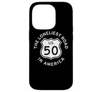 U.S. US ROUTE 50 HIGHWAY ROAD SIGN LONELIEST ROAD IN AMERICA Case for iPhone 14 Pro