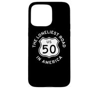 U.S. US ROUTE 50 HIGHWAY ROAD SIGN LONELIEST ROAD IN AMERICA Case for iPhone 15 Pro Max