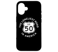 U.S. US ROUTE 50 HIGHWAY ROAD SIGN LONELIEST ROAD IN AMERICA Case for iPhone 16