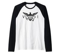 U.S. Virgin Islands Eagle Flag United States Raglan Baseball Tee
