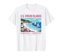 U.S. Virgin Islands Tropical Island Design T-Shirt