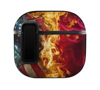 U.S. Vs Chinese Flag Tariff War Cute Case Compatible with AirPods 4 Protective Cover with Automatic Lock