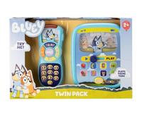 U.saf Bluey Remote Control & Tablet Twin Pack 20 x 5 x 30cm Interactive Learning Toy with Sound and Light Features - Educational Role Play Set for Kids